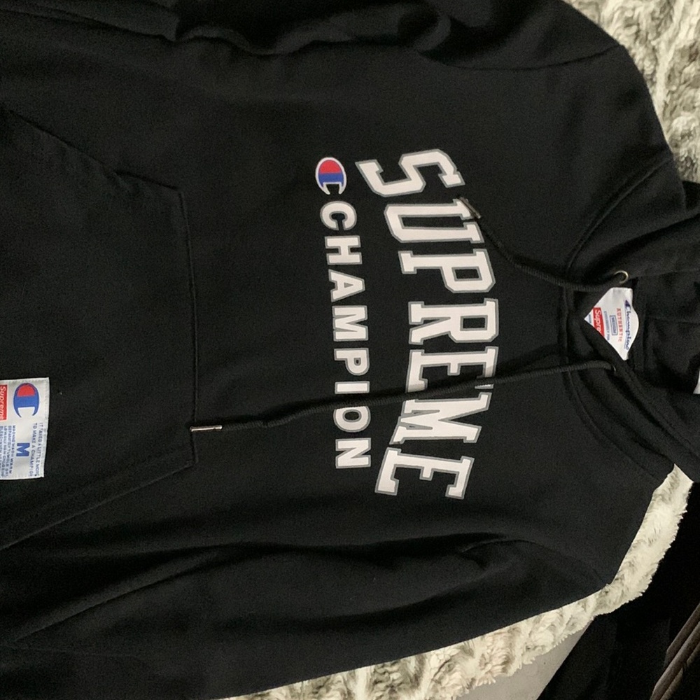 supreme X champion hoodie